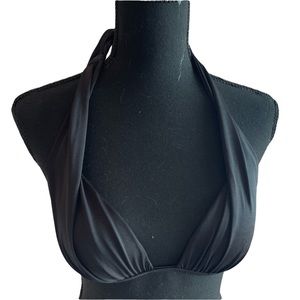 Victoria’s Secret black halter bikini top in Small